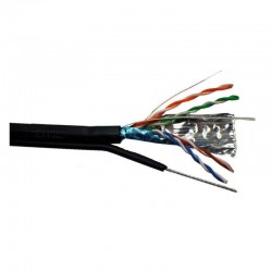 Cablu FTP cu sufa, Cupru, categoria 5e, 24AWG, manta PE, Emtex (305m)