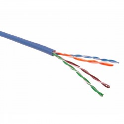 Cablu UTP cat.5e, patch,CU litat, AWG24, albastru / Premium Cord