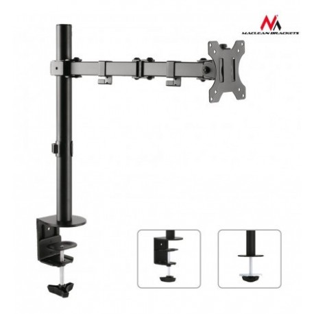 Suport de birou pentru monitor, reglabil, inclinare si rotire, 13-32 inch, Negru,  MC-753
