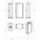 Rack 19'' 32U 600x1000, de podea, asamblat, usi perforate (fata si spate), laterale detasabile, 1000kg, seria D-SERVER, DECKRO