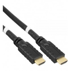 Cablu HDMI-HDMI, V2.0, Ethernet, cu amplificator, tripluecranat, aurit, 20m, 4K@60Hz, PremiumCord