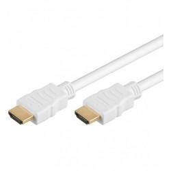 Cablu HDMI, tata-tata, 4K, High quality, V 1.4 contacte aurite, 0.5 m, alb, PremiumCord, kphdme005w