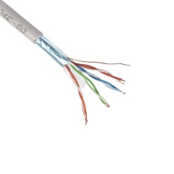 Cablu F/UTP categoria 5e, 24AWG, Cupru, manta PVC, gri, 305m/cutie - HUNKA