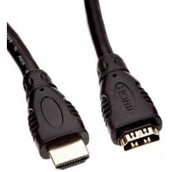 Cablu extensie HDMI, tata - mama, 4K@30Hz, conectori auriti, 1m, PremiumCord