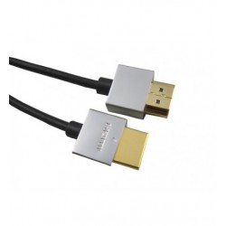 Cablu HDMI plat, Slim, High Speed Ethernet, V2.0, 4K@60hz, conectori auriti, 0.5m, PremiumCord