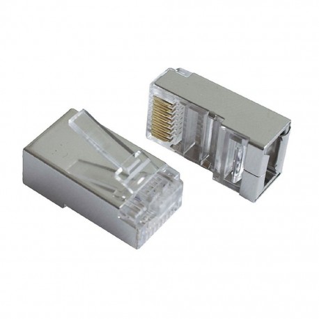 Mufa RJ45 FTP cat.5e 30 microni, cablu solid(100buc)