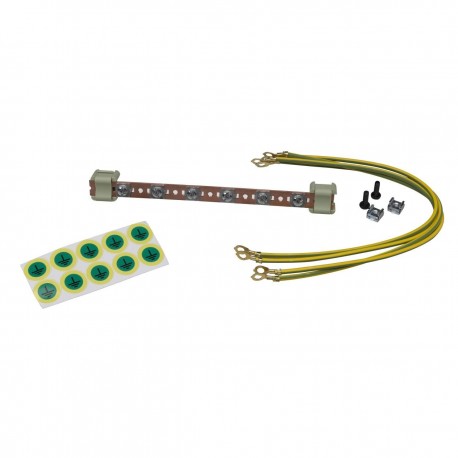 Kit de impamantare cu bara egalizatoare de potential cu 6x conexiuni, 4x cabluri diam.4mm / lungime 40cm, Lande
