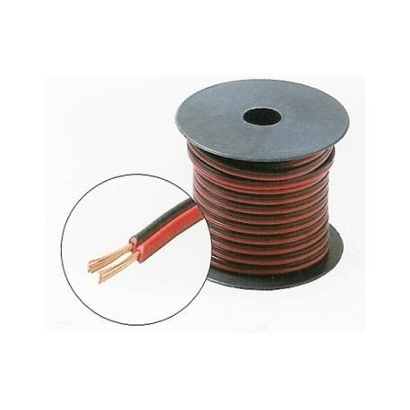Cablu difuzor plat rosu-negru 2 x 1,5 / Emtex (100m)