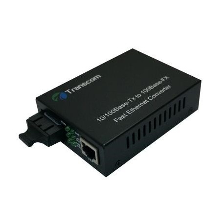 Mediaconvertor 10/100M 1310/1550nm WDM, 8 DIP switch Type A Singlemode 20km, conector SC - TRANSCOM